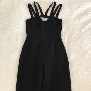 Express black cutout full-length jumpsuit size 2